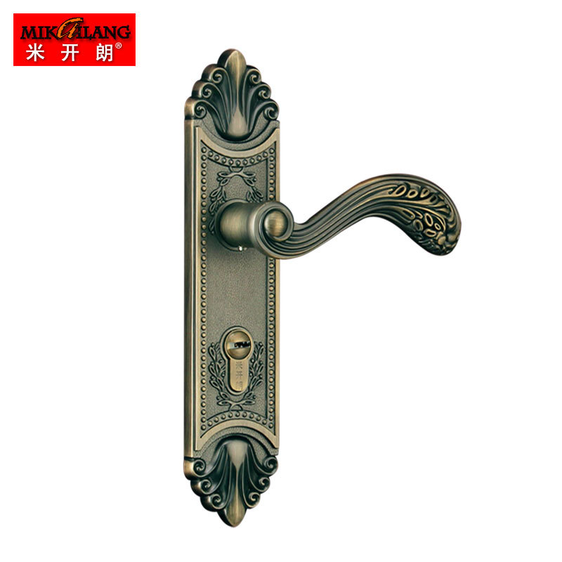 米开朗欧式双锁舌静音门锁室内卧室房间卫生间实木锁具执手锁