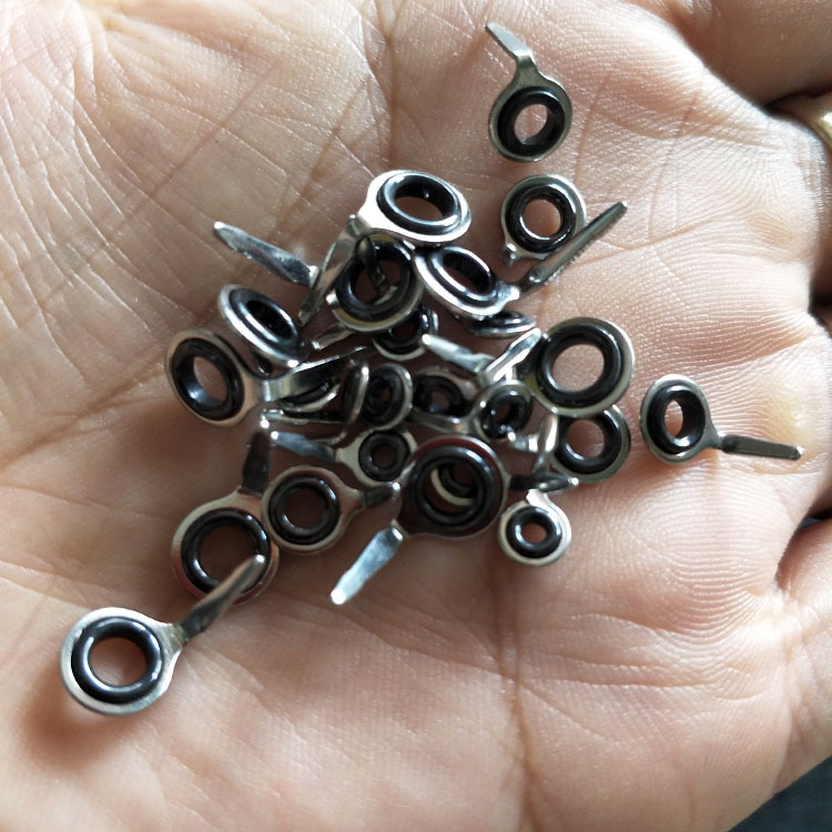 不锈钢导环直柄路亚竿防缠绕导眼阀杆鱼竿配件过线环渔具