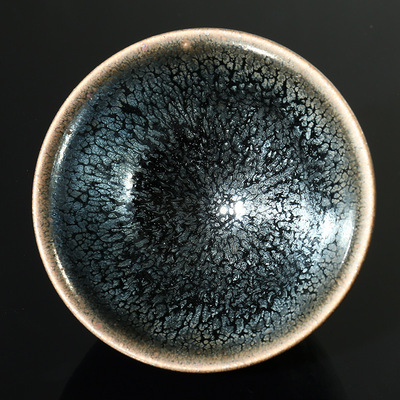 甲盏窑 李甲栈油滴天目盏建盏杯天目釉茶碗建盏油滴鹧鸪茶盏天目