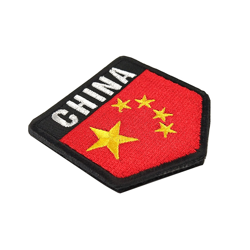 刺绣臂章布贴国旗贴章军迷户外个性识别魔术贴红旗背包爱国者标识