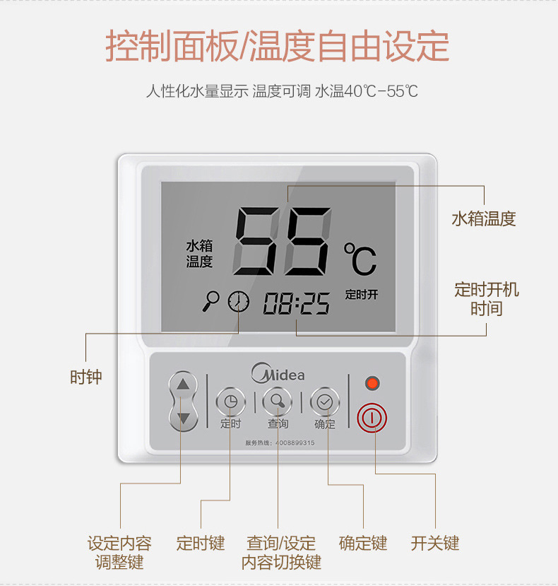 美的kf66/200l-mi(e4)150升空气能热水器家用空气源热泵工程批发