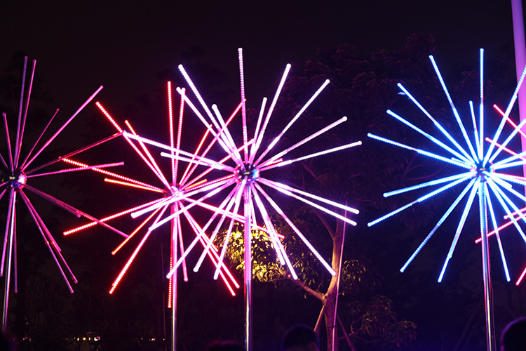 led烟花灯动感烟花灯户外景观灯 户外烟花灯 公园景观灯 节庆景观