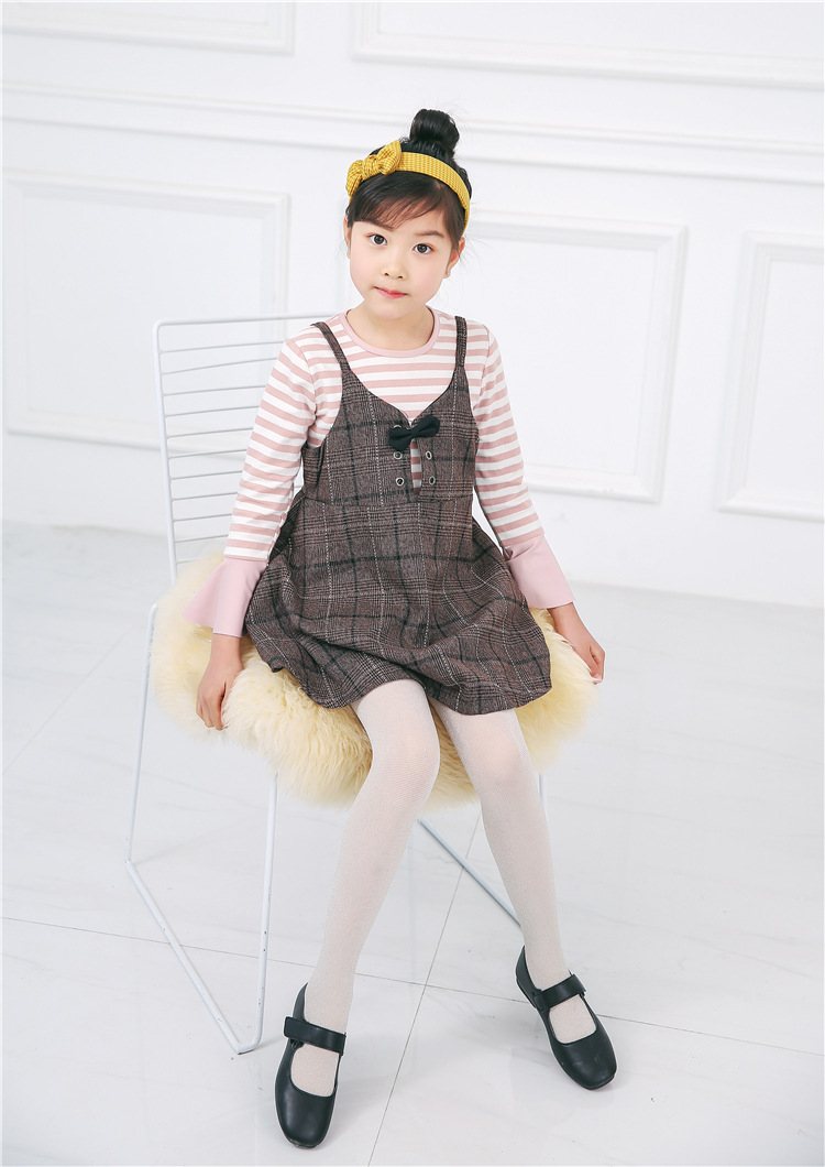 连裤袜舞蹈袜透亮夏薄款女童打底裤袜中大童连体丝袜金丝银丝儿童