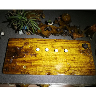 金丝楠木根雕天然实木功夫茶盘茶海简约家用茶几茶台茶托茶具排水