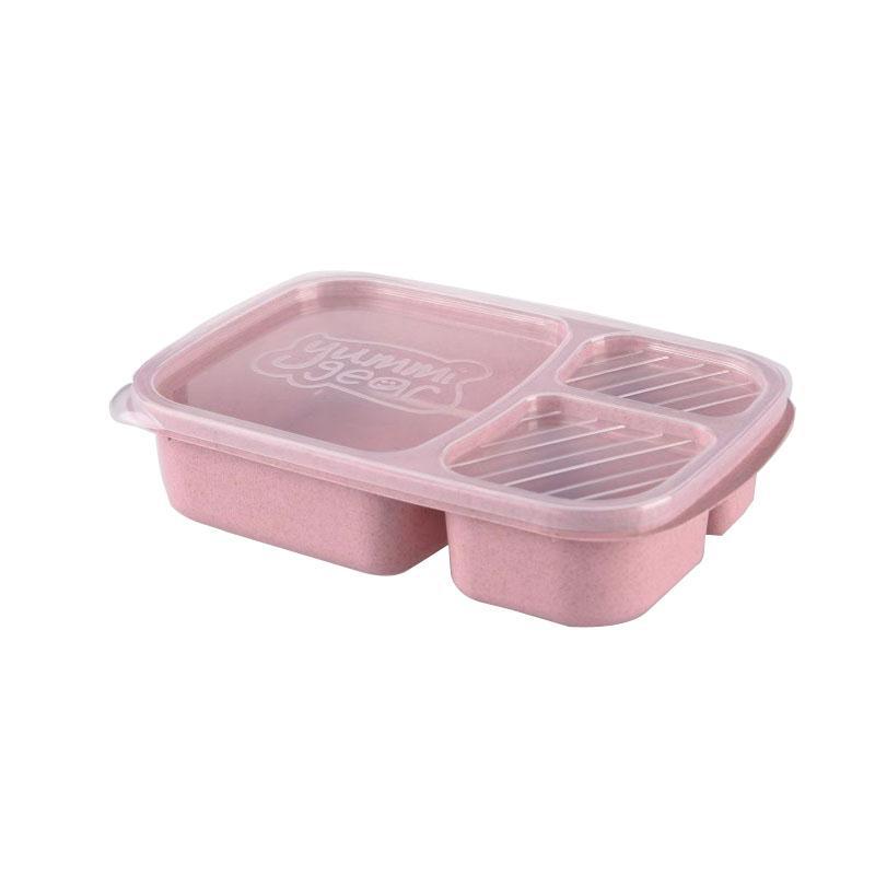 小麦秸秆饭盒 无毒健康绿色可降解饭盒 加厚安全学生便当盒1000ml