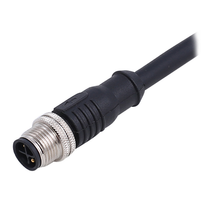 轨道交通大电流m12s型2 pe公直头塑胶成型线连接器