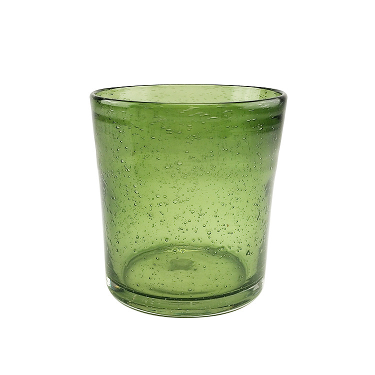 厂家生产开口工艺绿色玻璃杯玻璃杯套装各种款式玻璃酒杯水杯