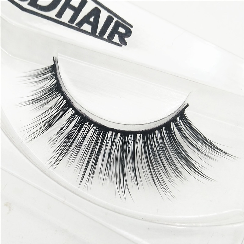 Handmade False Eyelashes Flat False Eyelashes Factory in Stock Supply Eye Tail Lengthening Multi-Layer Three-Dimensional Cross False Eyelashes