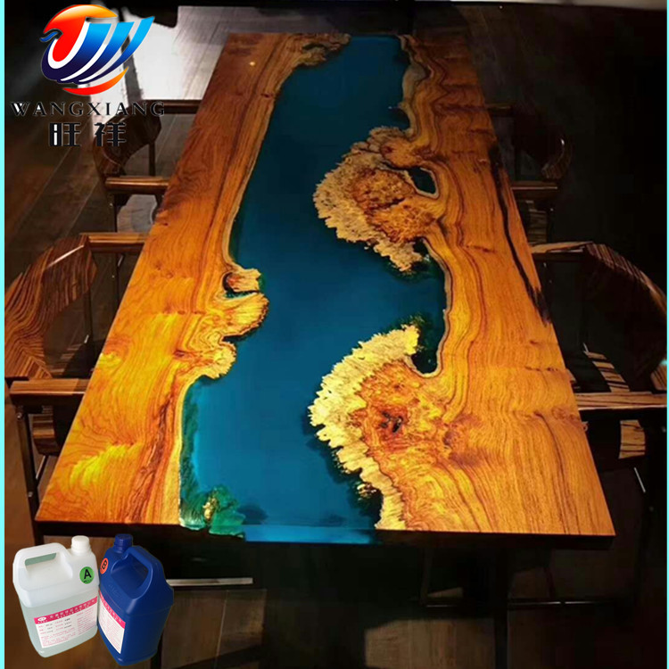 高透明灌注水晶胶 diy灌注工艺品 现代流行河流桌子环氧树脂胶