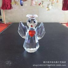 跨境商品创意工艺品水晶天使摆件圣诞节礼品家居客厅装饰品厂家直