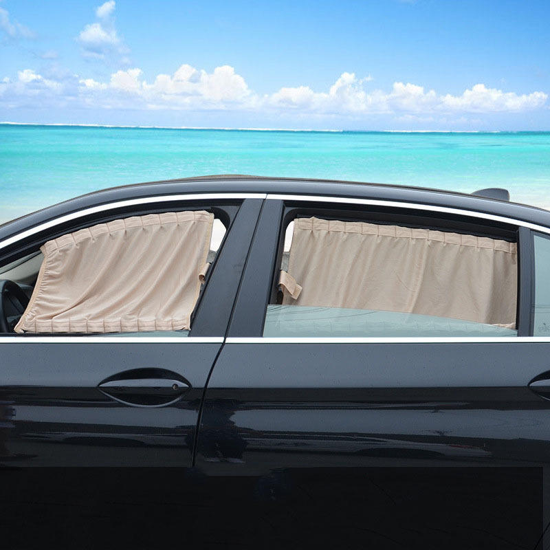 汽车窗帘遮阳挡夏季车用伸缩窗帘轨道遮阳帘车载侧挡太阳挡百叶窗