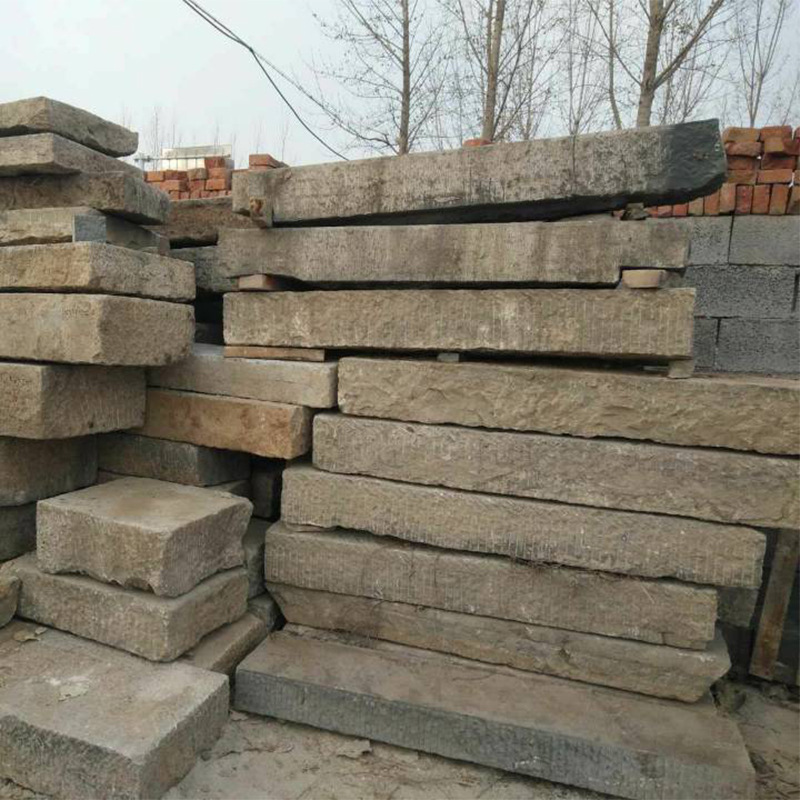 厂家批发古建石材青石老旧石条 曲阳雕刻厂家各种铺路石老旧石板
