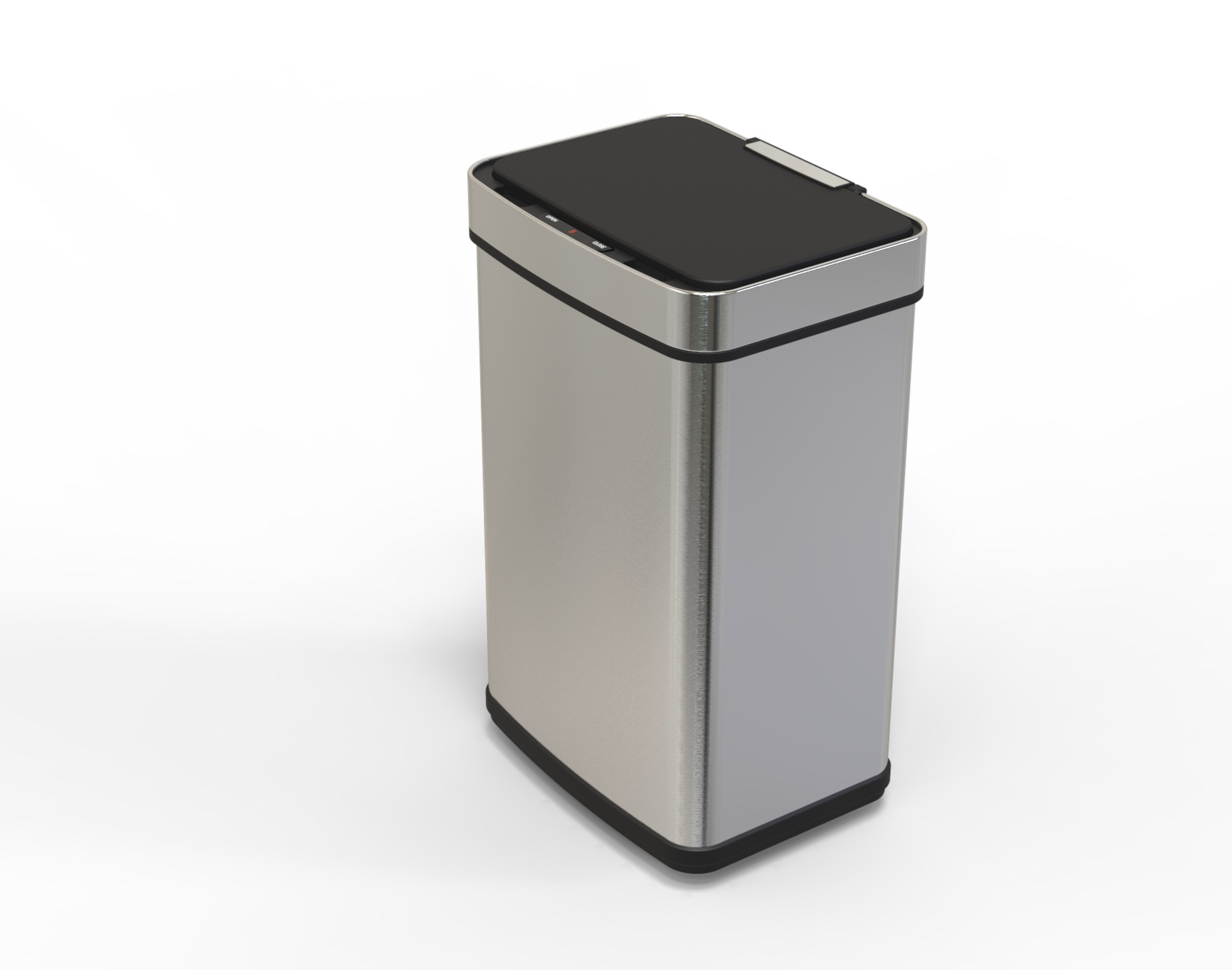 富崎新品创意爆款智能感应垃圾桶大号方形不锈钢家用公共场所酒店