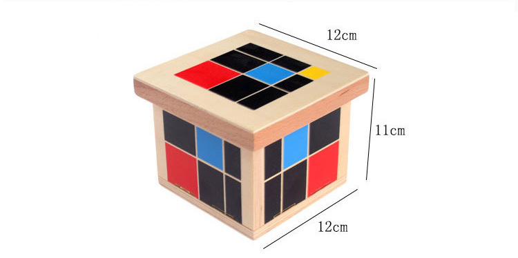 厂家直销蒙氏教具国际版榉木三项式木制积木儿童益智玩具diy玩具