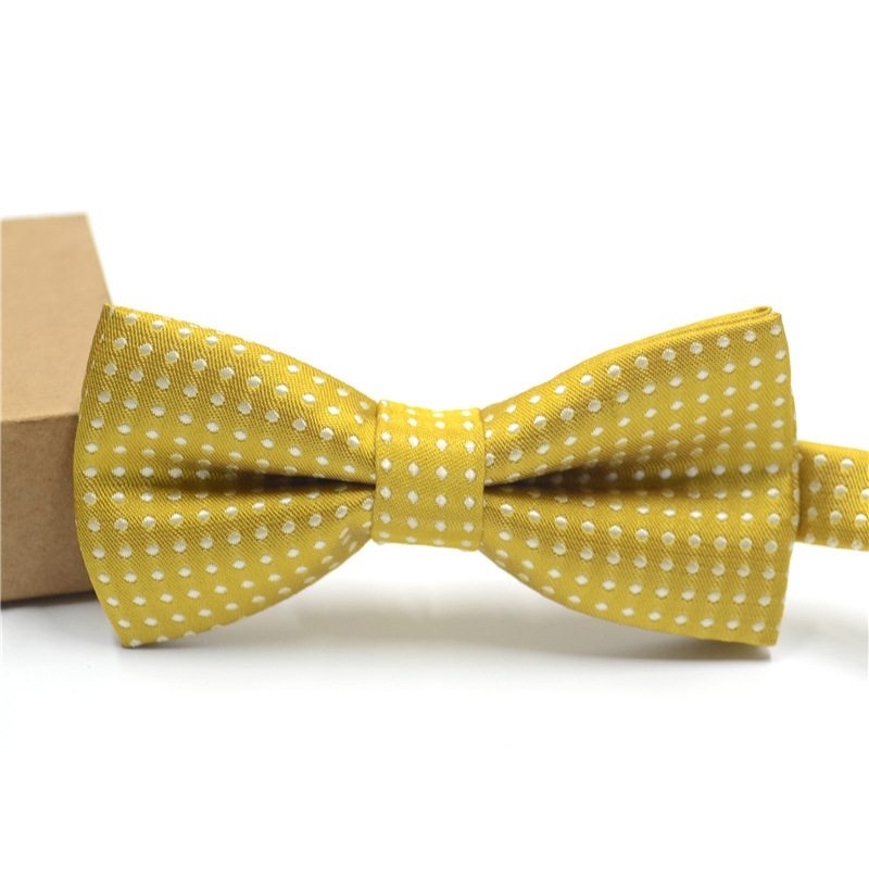 韩版单色一折小圆波点领结 儿童 校服领结 演出领花厂家现货批发