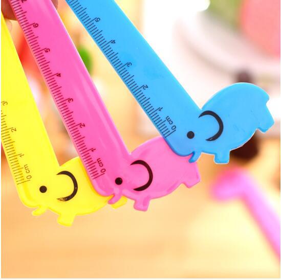 Children Student Cartoon Animal Giraffe Plastic Ruler 15cm Student Ruler Ruler Random One