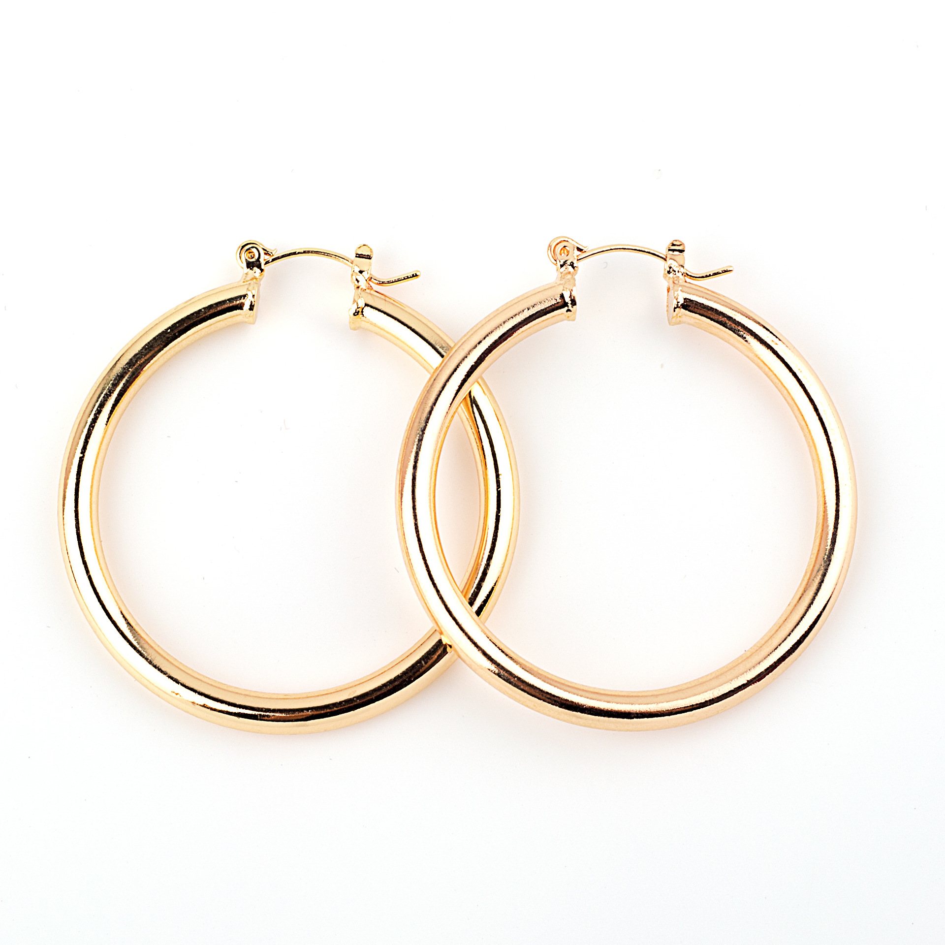 欧美新款夸张超大圆圈耳环光面圈圈耳饰 个性百搭气质耳环-阿里巴巴