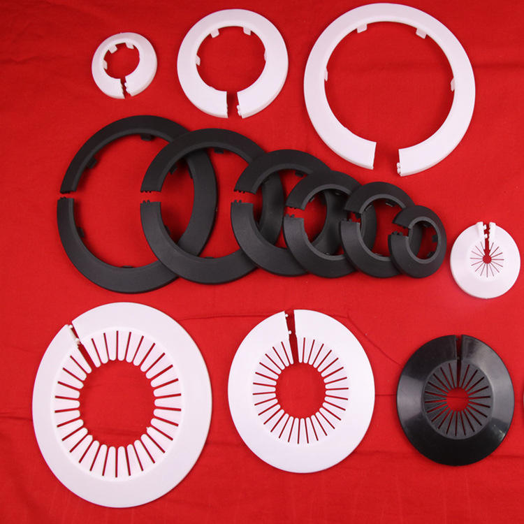 pvc管道装饰板消防管道装饰环下水管道装饰圈管道预留洞封装饰圈