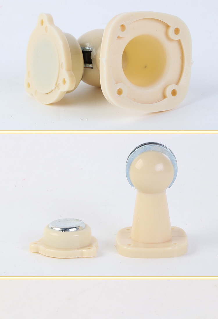 揭阳abs塑料门吸 棕色 防风地吸 塑料门扣 大门吸塑胶门碰