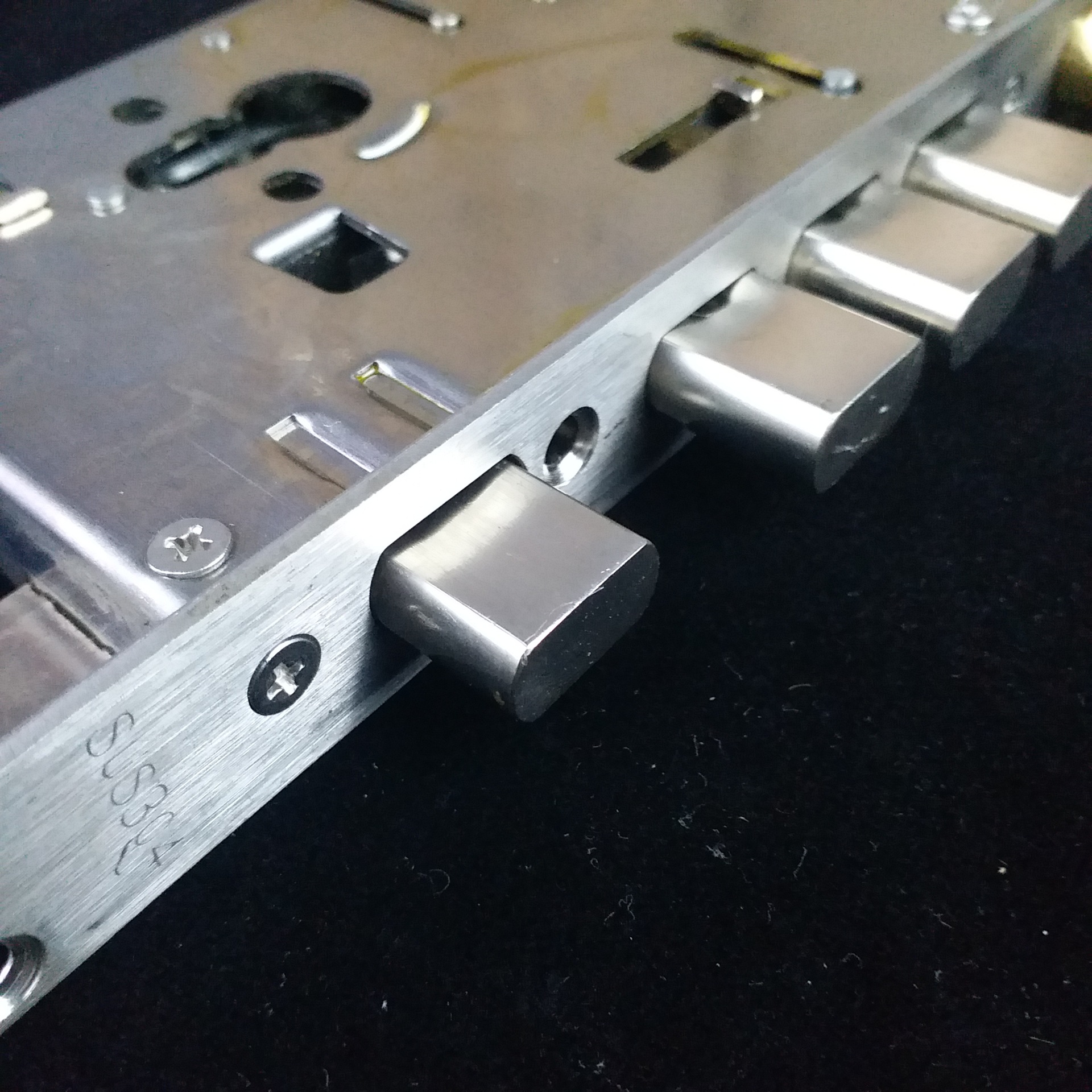 24*240 304不锈钢挡片方头双快双快锁体 防盗门锁体 厂家批发