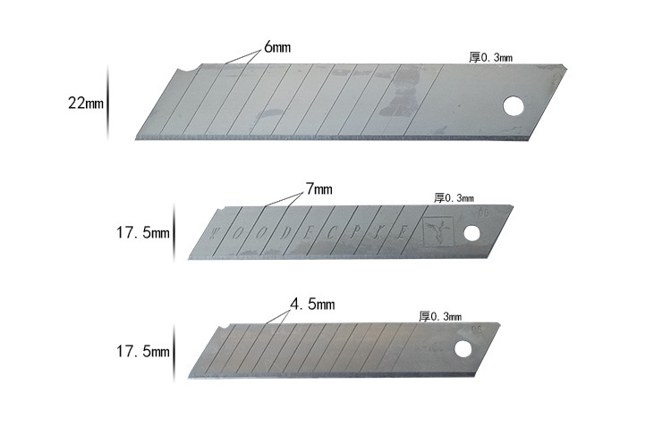 商品描述规格(振祥)美工刀片(0.