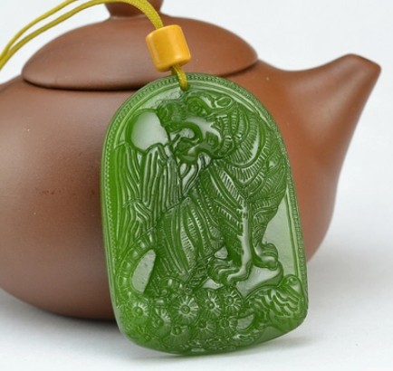 新疆和田玉籽料吊坠 昆仑羊脂碧玉老虎牌挂件 男女款包邮厂家批发