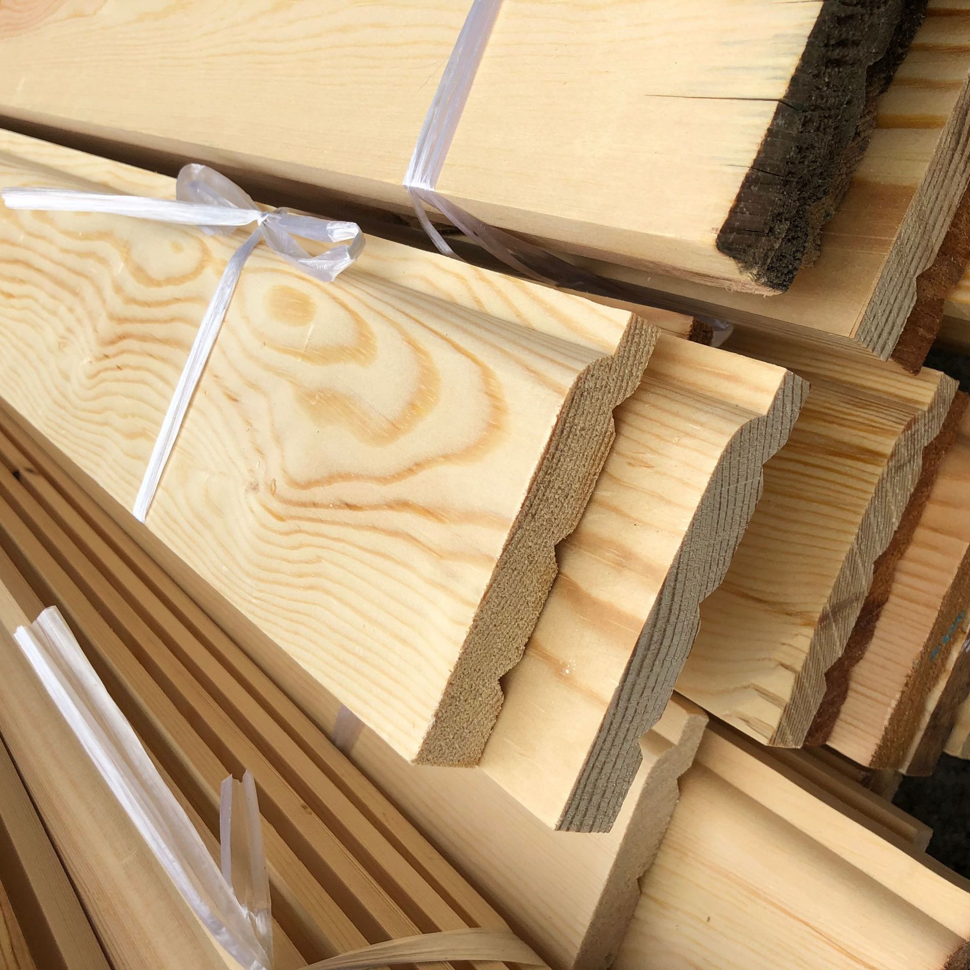 包边门套定做实木装饰边条 木质踢脚线 加工樟子松木8 10相框线条