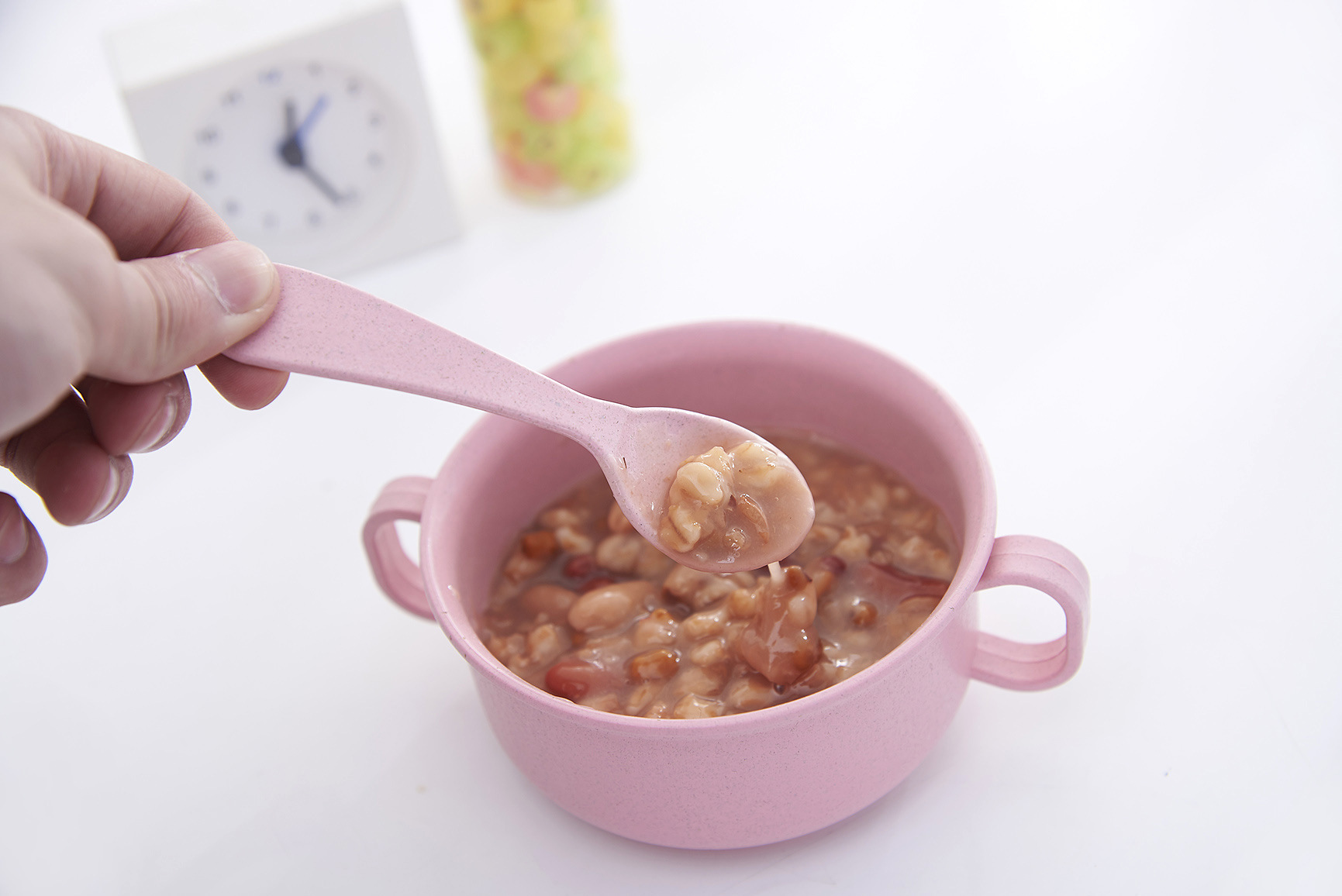 婴幼儿童小碗宝宝辅食碗防摔小孩吃饭碗勺套装双耳碗幼儿园就餐碗