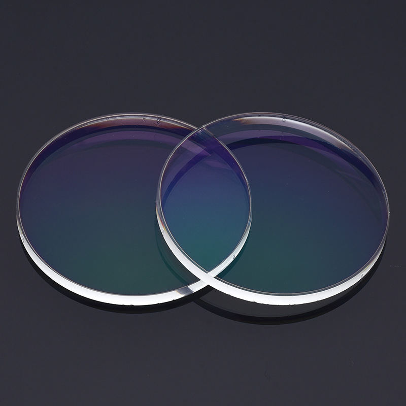 绿膜156防蓝光镜片非球面超发水护目抗蓝光树脂镜片近视厂家批发