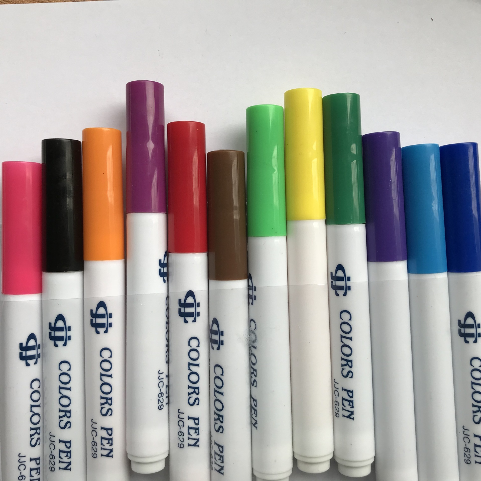 定制 白杆插盖水彩笔 绘画笔 儿童水彩笔 可印logo 环保无毒