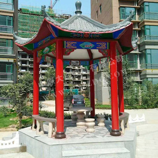 六角凉亭模具 水泥凉亭 仿木凉亭 仿古凉亭 中式凉亭模具