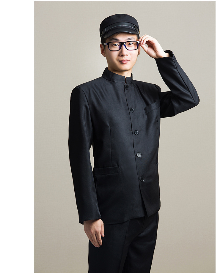 男修身中山装演出服男五四青年装中国风民国中山装男演出服合唱