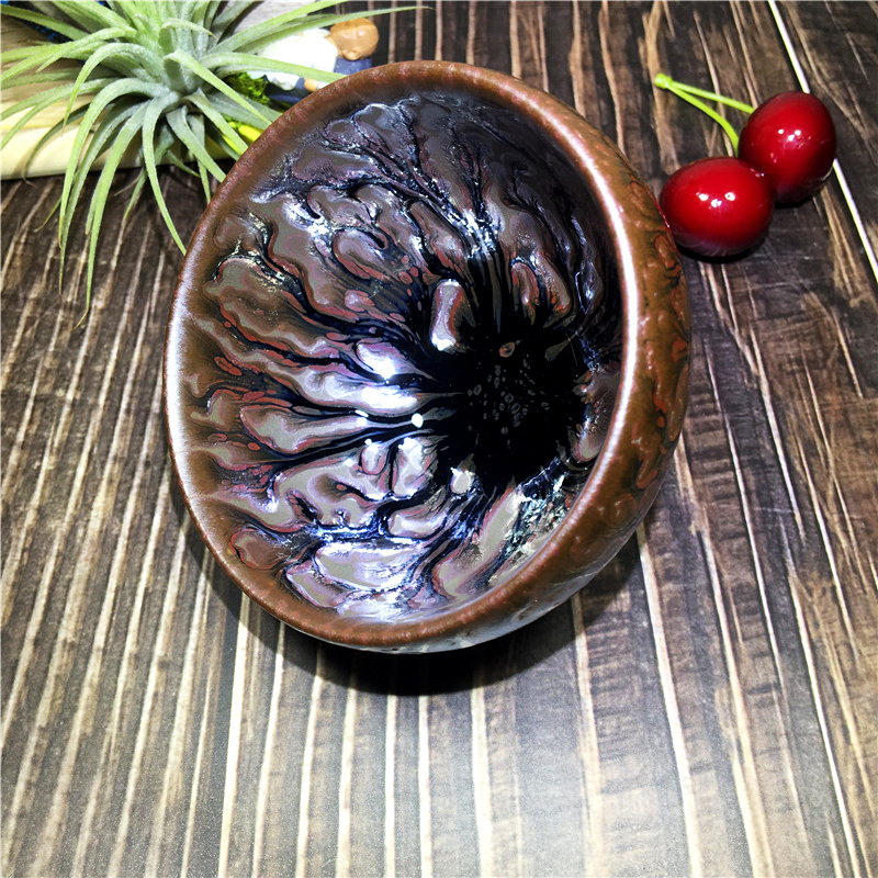 正宗建阳建盏主人杯茶树盏原矿铁胎功夫陶瓷曹斌九龙盏源产地直销