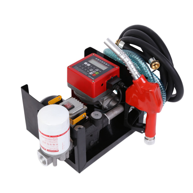 定量加油泵总成12v24v 220v全自动柴油计量泵电动小型车载加油机