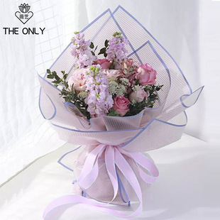 薇艺爱情线玫瑰花纸高档韩式雾面纸花束包装纸包花纸鲜花包装材料