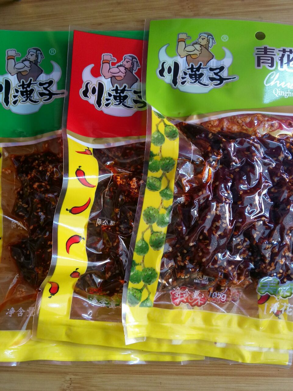 四川特产 川汉子105g麻辣牛肉/泡椒牛肉/青花椒牛肉 休闲零食批发
