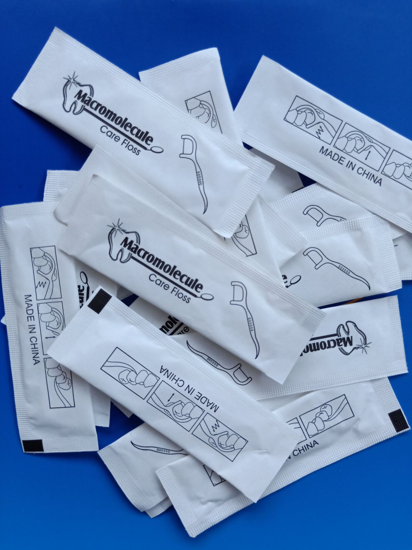 英文独立包装一次性牙线签酒店用品牙线棒厂家批发直销可定制logo