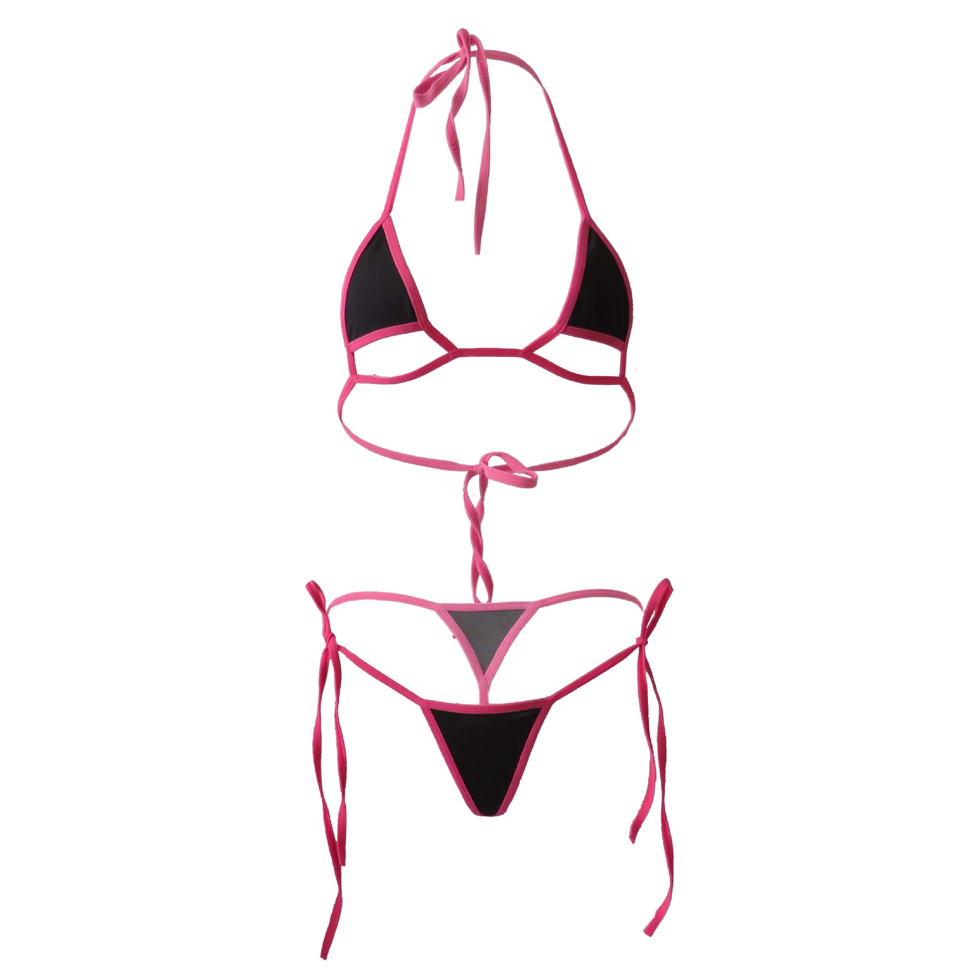 跨境情趣内衣迷你泳装速卖通ebay外贸性感透视三点式比基尼套装