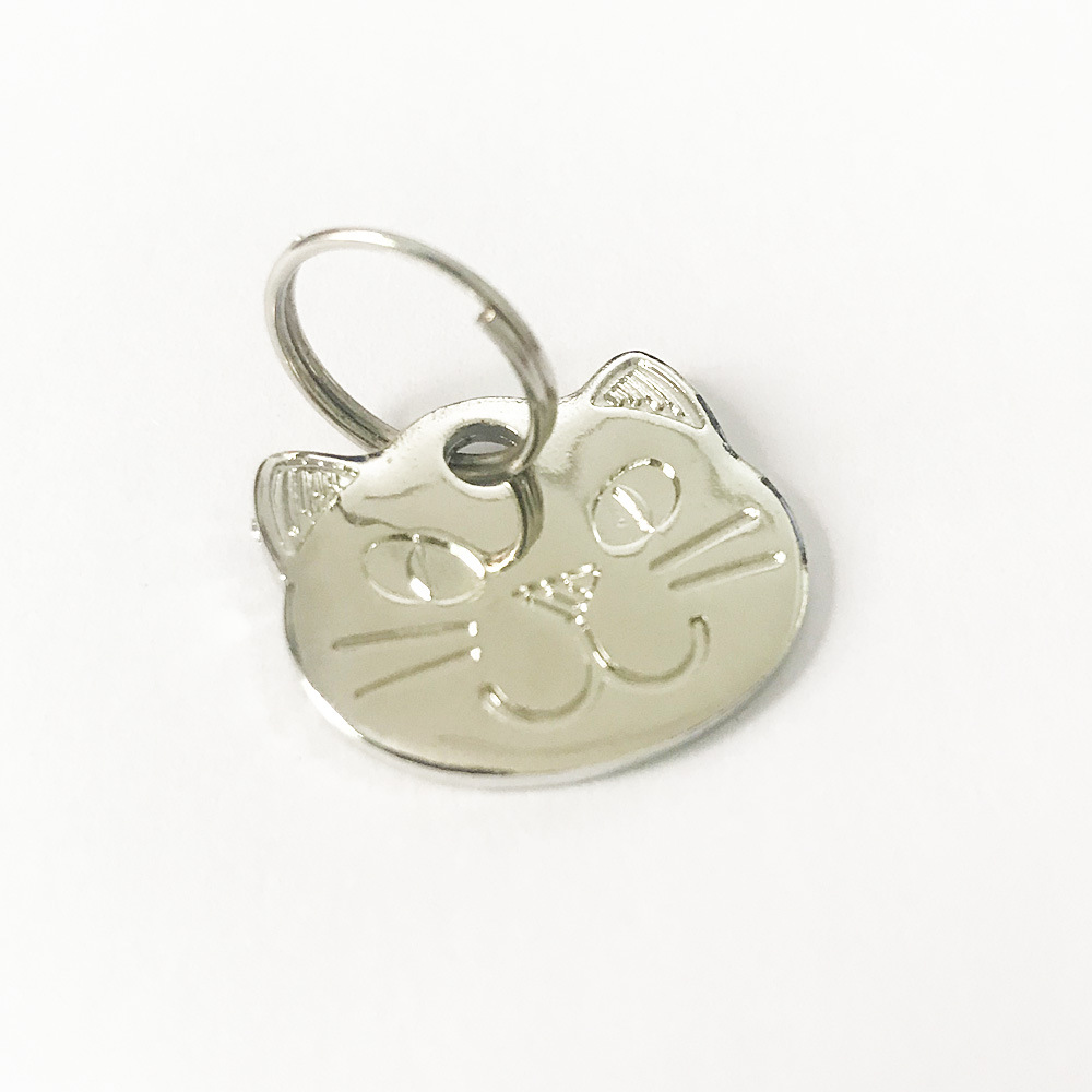 宠物猫猫用品猫牌宠物吊牌金属猫造型项圈吊坠防丢id-阿里巴巴