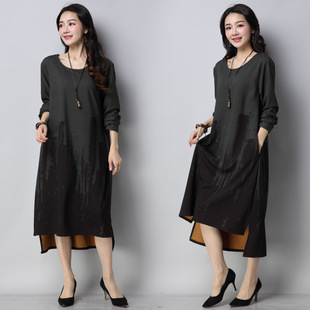 大码绸缎连衣裙