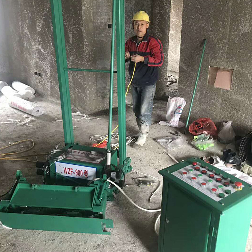 厂家直销自动化粉墙机悍博生产全自动抹墙机混凝土抹灰机参数