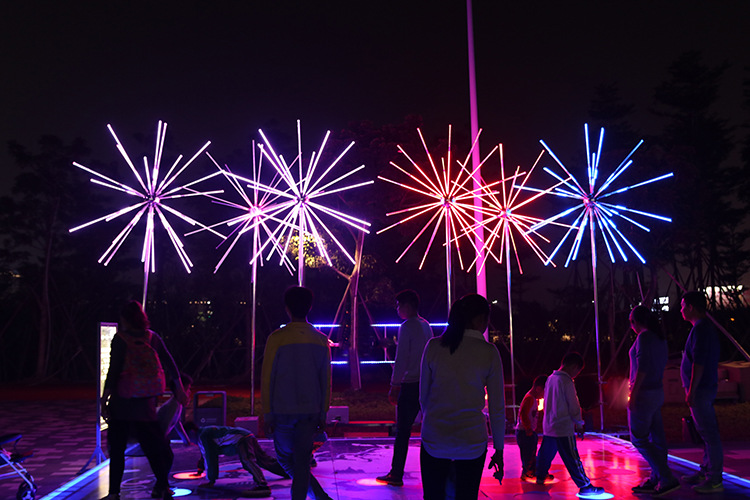 led烟花灯动感烟花灯户外景观灯 户外烟花灯 公园景观灯 节庆景观