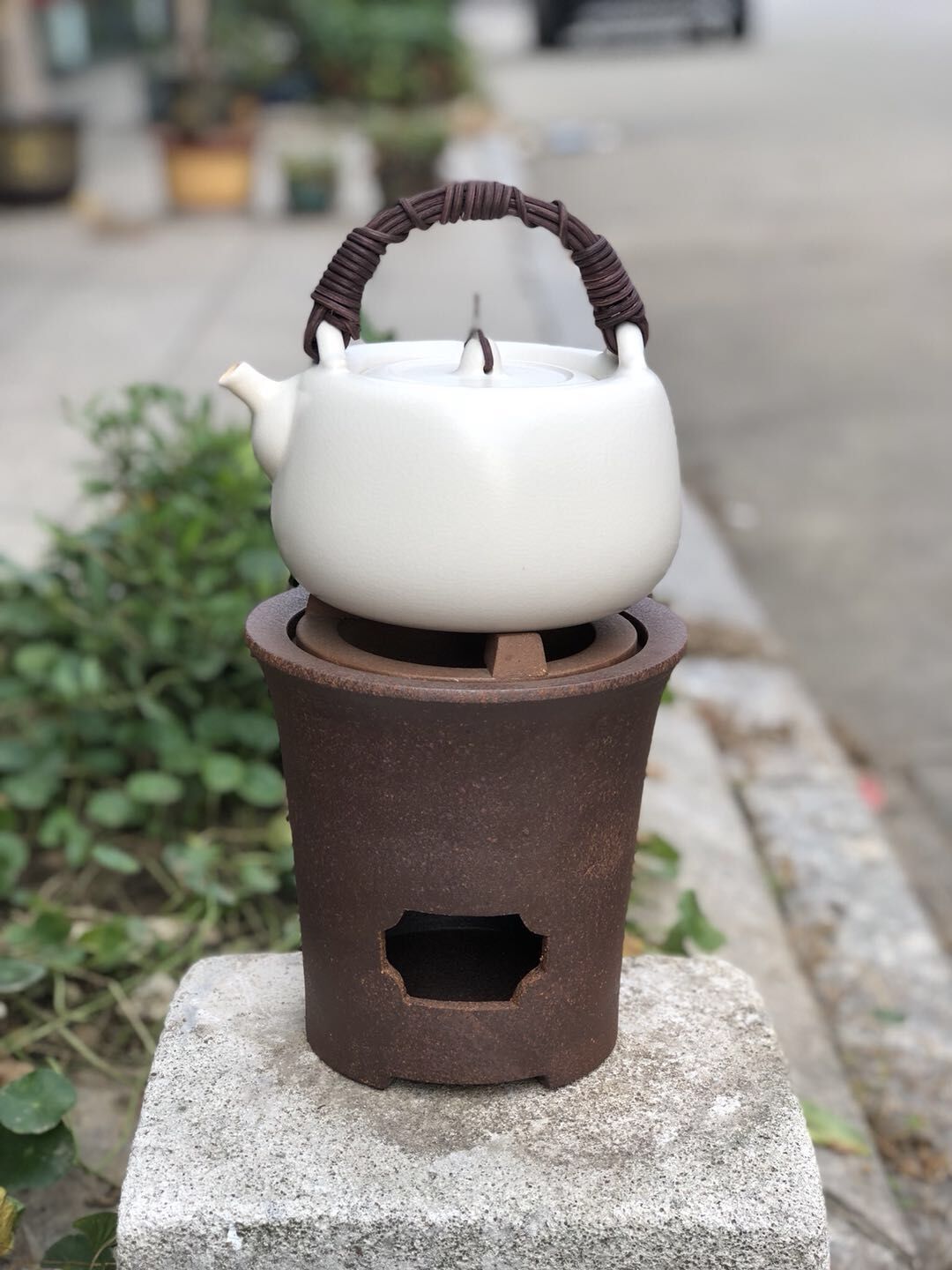 玄德陶艺炭炉茶炉日式白泥炉小火炉温茶炉煮茶炉凉炉橄榄炭炉