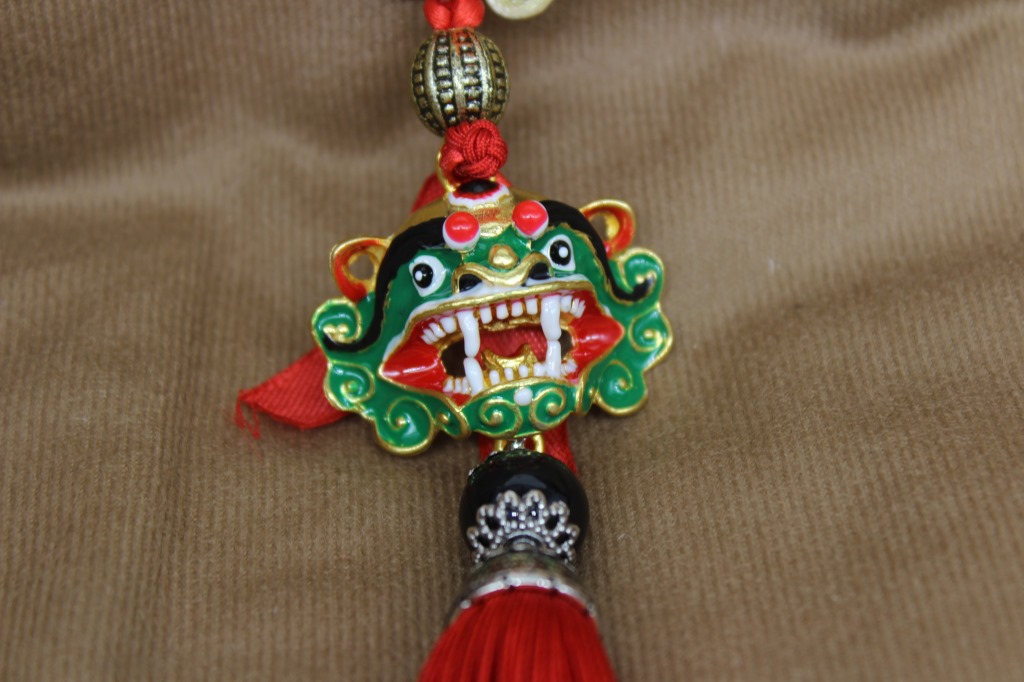 广东精神汕尾麒麟狮猊虎狮头传统文化手工汽车挂件海丰虎狮头挂饰