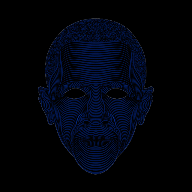 动态发光面具 色彩多样舞会塑料面具恐怖鬼脸面具 el全脸面具