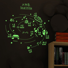 万圣节夜光宇宙星球 儿童房床头墙贴纸贴画装饰创意个性ABQ6603Y