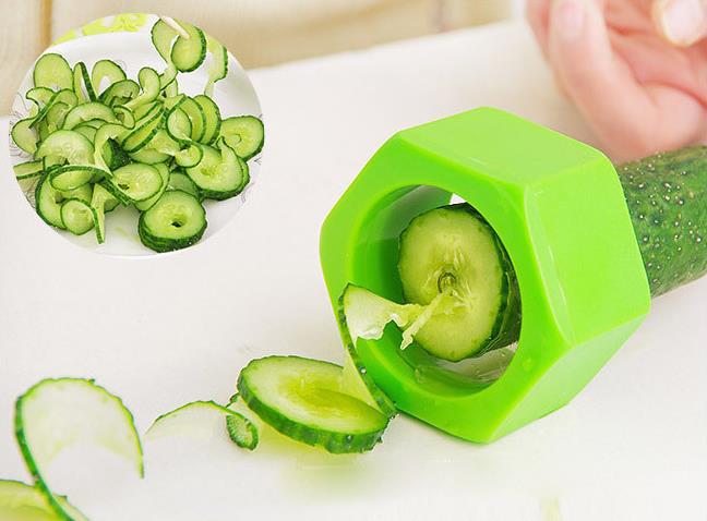 创意螺旋黄瓜刨 螺旋切片器 瓜类料理刀 多功能切菜器 青瓜旋转器