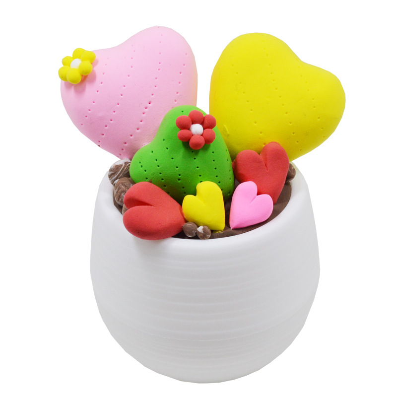 超轻黏土儿童diy多肉盆栽手工制作材料包彩泥套装