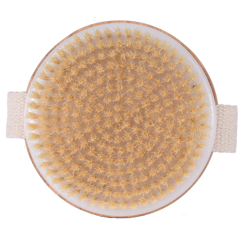 好猪毛浴刷 质量好圆形沐浴刷 厂家现货楠竹按摩刷子 spa洗澡刷