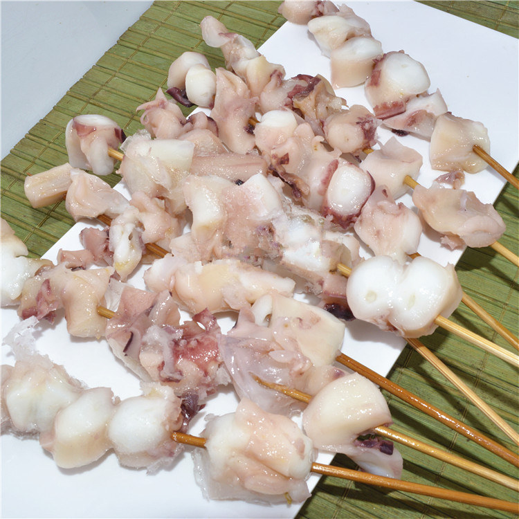冷冻章鱼足串 八爪鱼 章鱼粒 章鱼须 串烧食材铁板烧烤 10包*20串